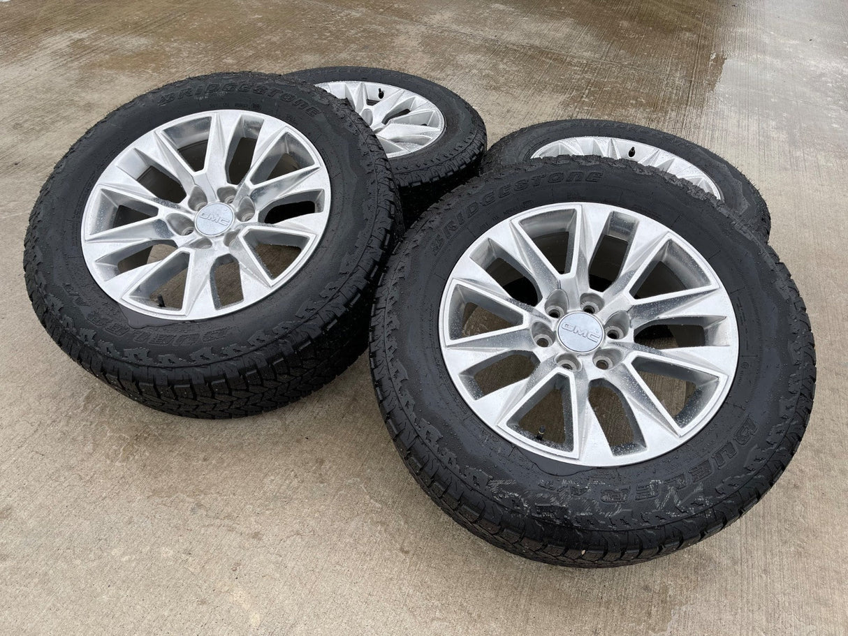 20" Chevy Tahoe Silverado LTZ 5920 OEM wheels rims Yukon BRIDGESTONE A/T NEW Texas Truck Tire