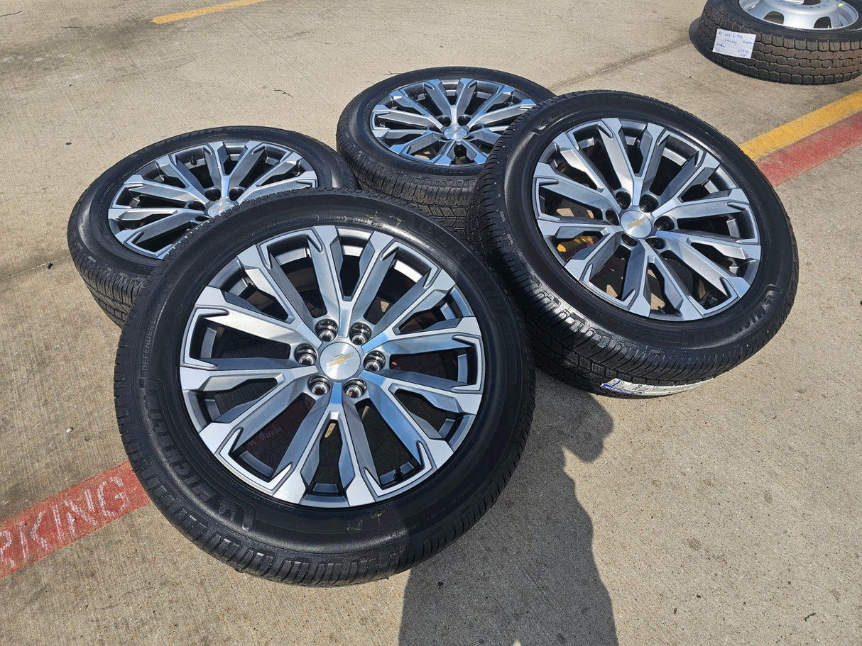 22" Chevy Tahoe Silverado Suburban OEM wheels rims 2025 2026 NEW MICHELIN Texas Truck Tire