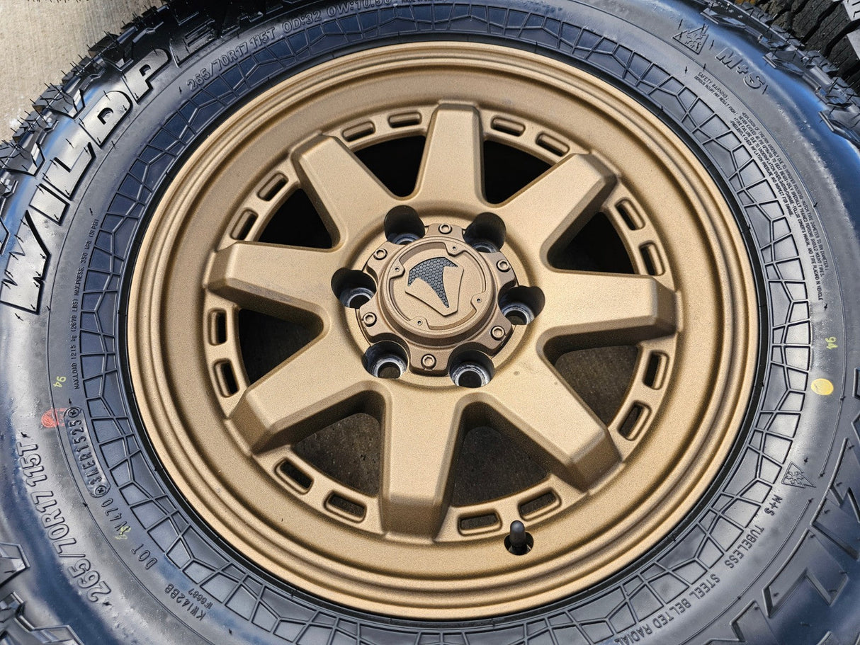 17" 4Runner Toyota Tacoma OEM BRONZE wheels rims FJ FALKEN WILDPEAK A/T4 NEW Texas Truck Tire