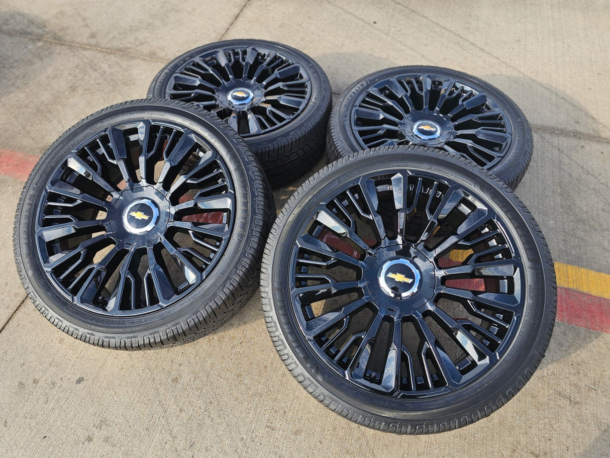 24" Chevy Tahoe Silverado OEM High Country wheels rims 2025 2026 NEW MICHELIN Texas Truck Tire