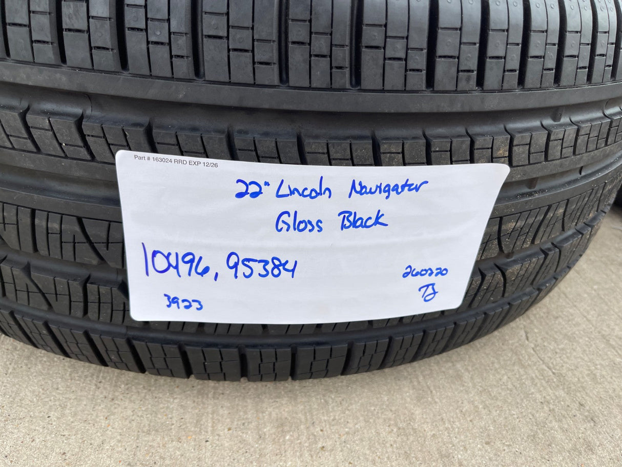 22" Lincoln Navigator OEM rims wheels Black Label 95384 10496 2022 2023 2025 NEW Texas Truck Tire
