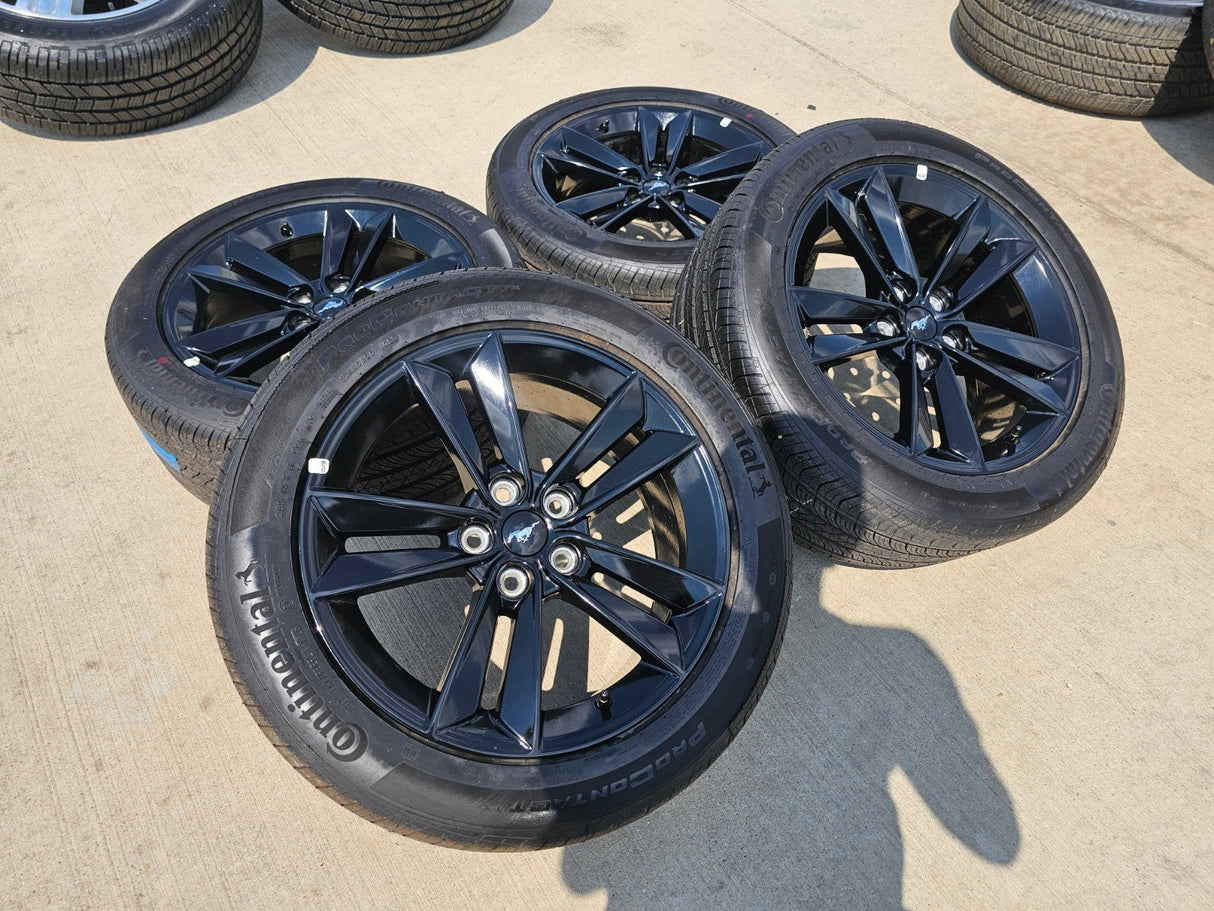 18" Ford Mustang GT OEM BLACK wheels rims PR3C-1007-BA tires 2024 2025 2026 NEW Texas Truck Tire