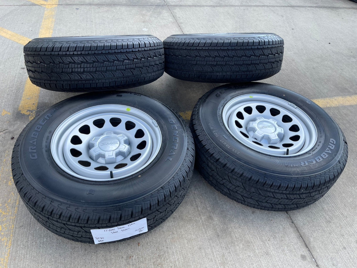 17" Chevy Silverado OEM wheels rims Tahoe Colorado 8130 GMC Canyon 2025 2026 NEW Texas Truck Tire
