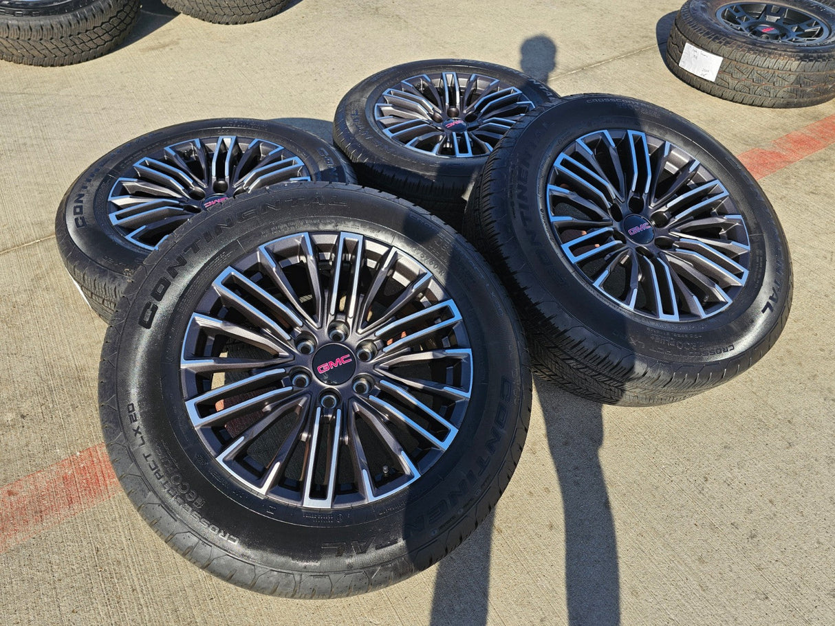 20" GMC Sierra Yukon Chevy Silverado OEM wheels rims 2024 2025 2026 NEW Texas Truck Tire