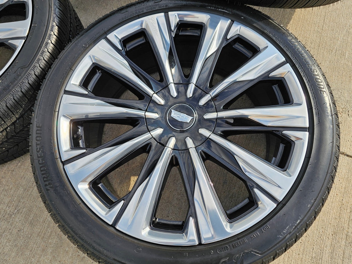 24" Cadillac Escalade PLATINUM OEM wheels rims V 2023 2024 2025 2026 2027 NEW Texas Truck Tire