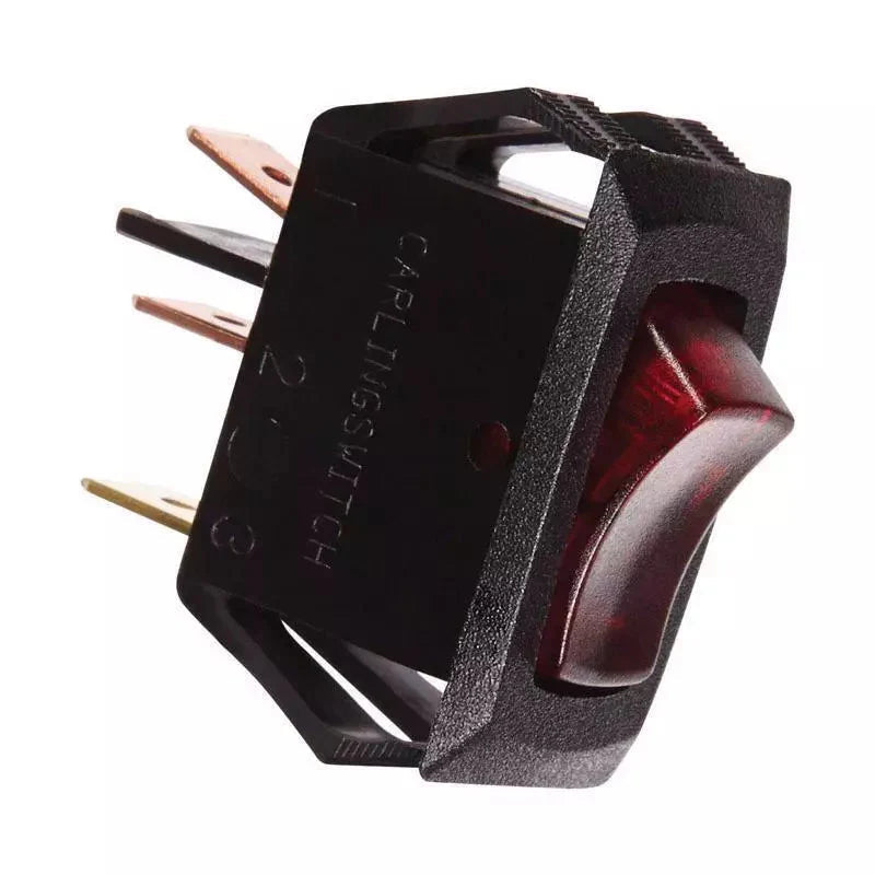 Jandorf 10A 30V 1-Pole SPST Contact 3-Tab Terminal On/Off Rocker Switch #61038 Jandorf