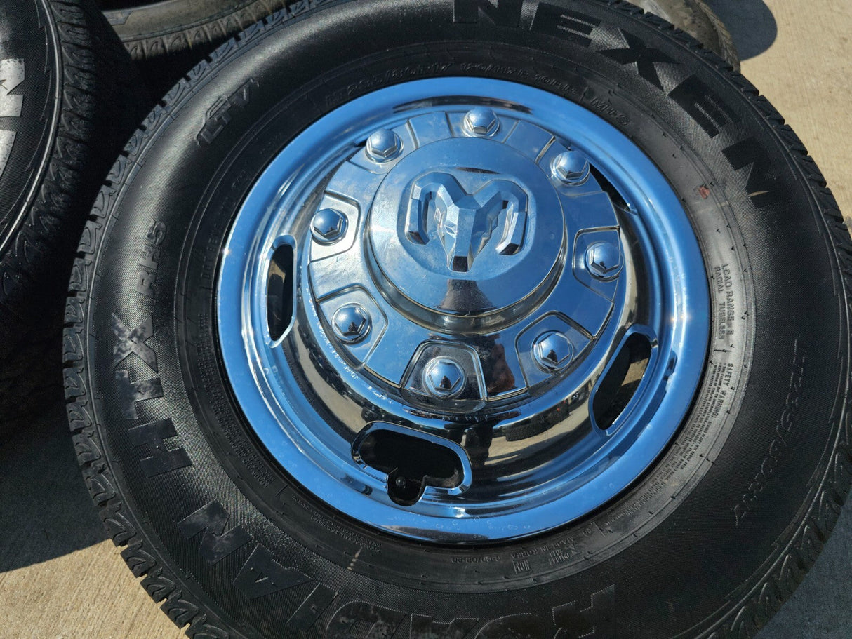 17" Dodge Ram 3500 Dually Laramie 8x200 wheels rims 2703 2704 OEM 2024 2025 NEW Texas Truck Tire