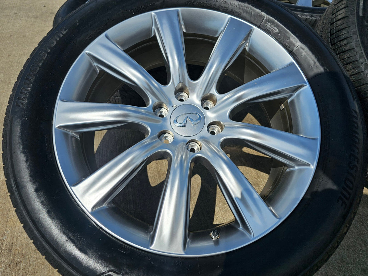 22" Infiniti QX80 QX56 Nissan Titan OEM wheels rims 73729 tires Texas Truck Tire