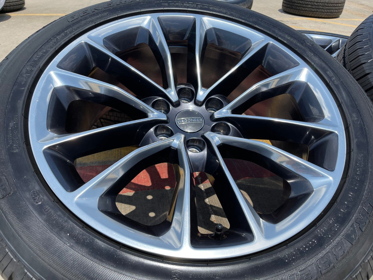 22" Jeep Grand Wagoneer OEM 9298 Obsidian rims wheels RAM 1500 2023 2024 2025 Texas Truck Tire