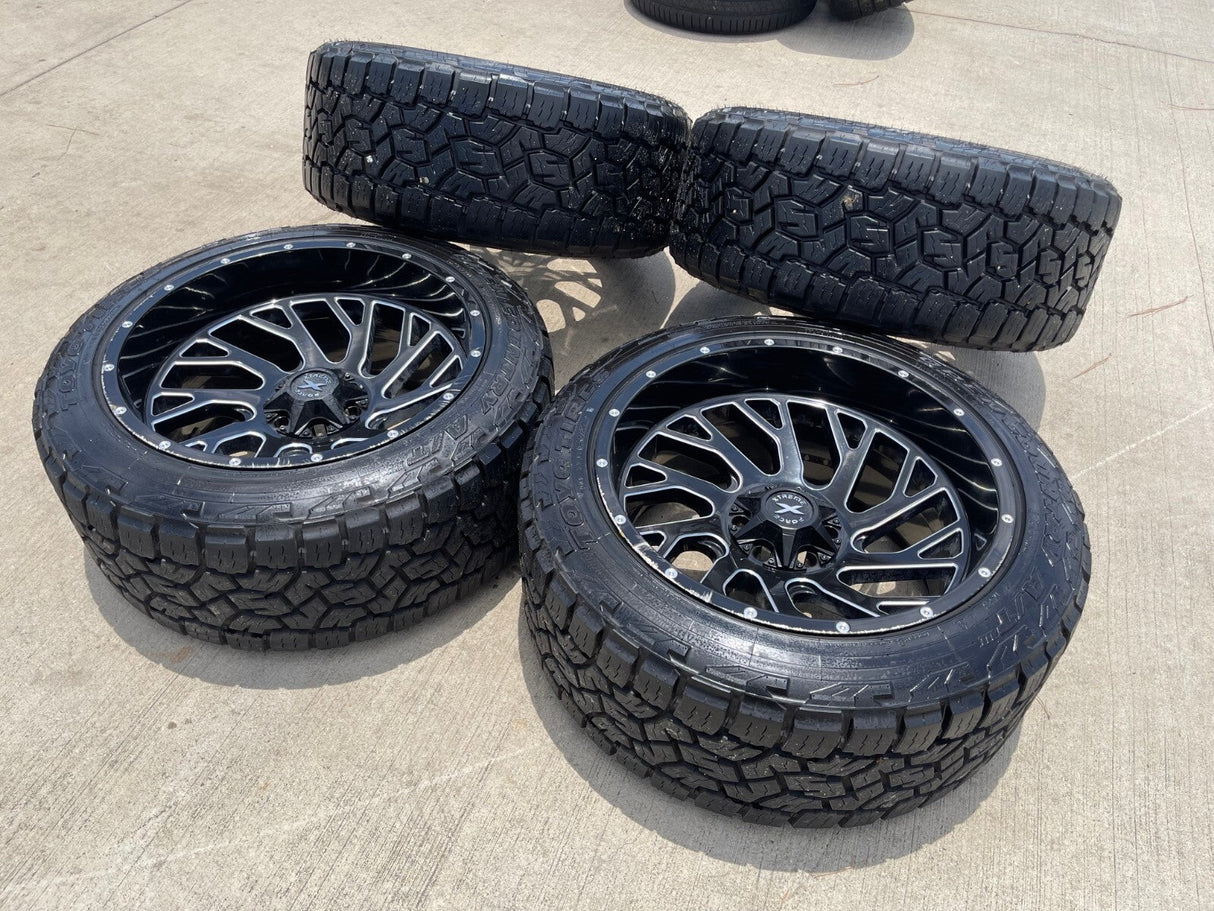 22x12 XTREME FORCE XF- 8 Chevy Silverado Ford F-150 RAM wheels rims 6x139 6x135 Texas Truck Tire