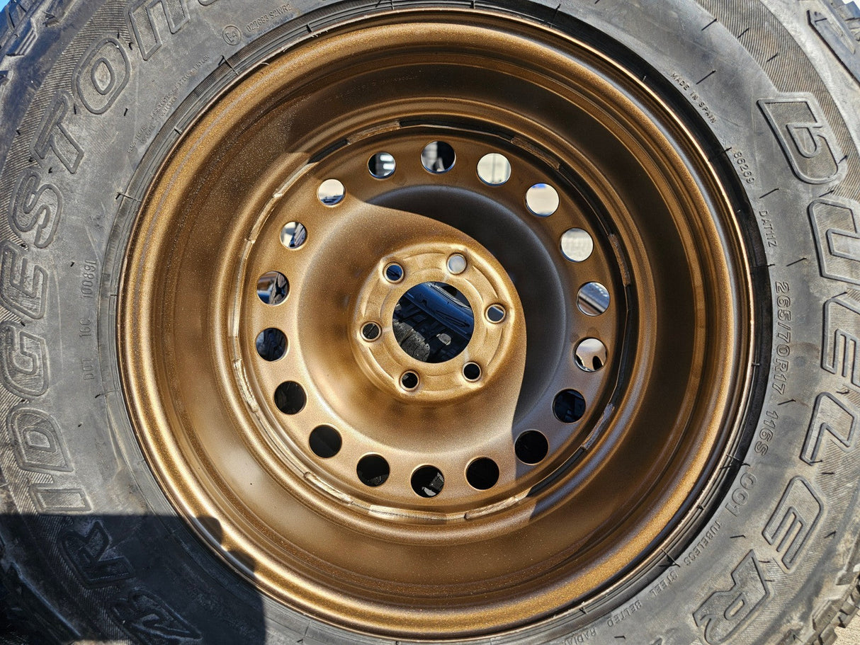 17" INEOS Grenadier OEM steel wheels rims BRONZE 2024 2025 2026 2027 NEW Texas Truck Tire