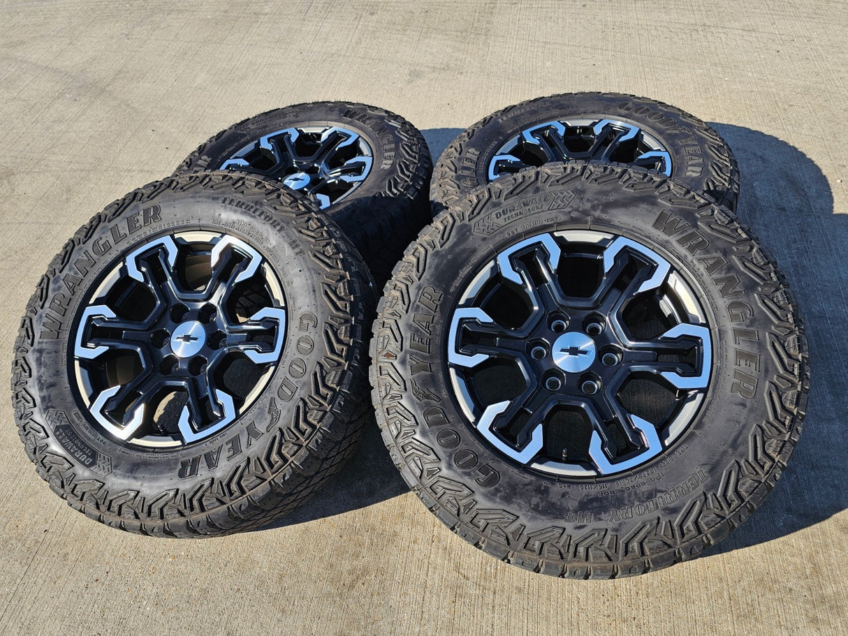 18" Chevy Silverado ZR2 Tahoe TRAIL BOSS Sierra OEM 95415 wheels rims GOODYEAR Texas Truck Tire