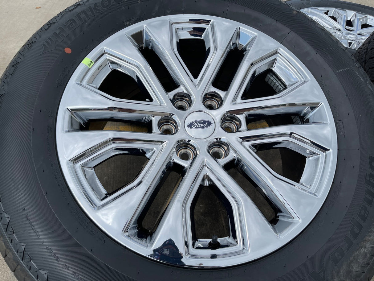20" Ford F-150 LARIAT Limited OEM 10619 rims wheels CHROME Expedition 2026 NEW Texas Truck Tire