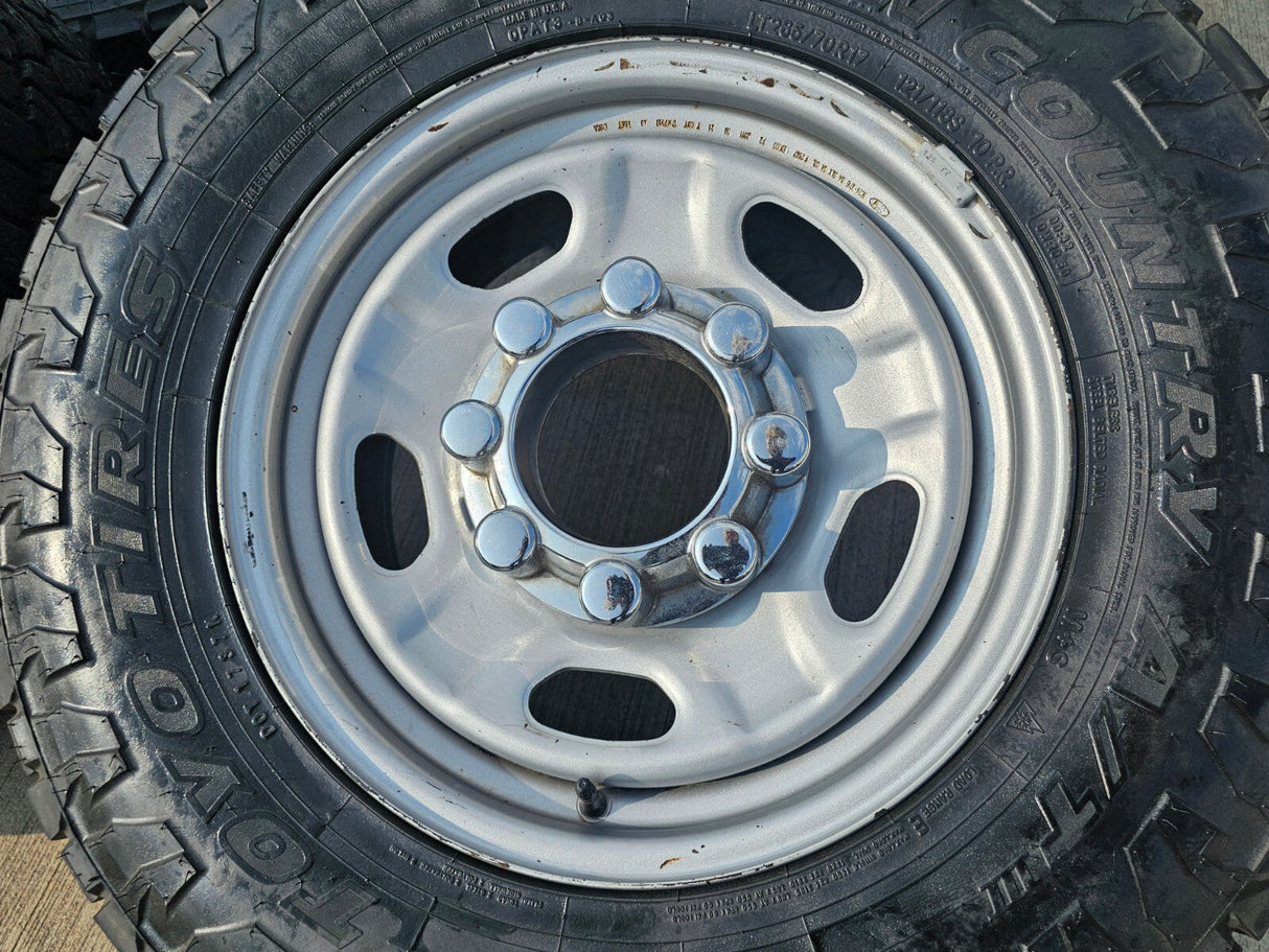 17" Ford F-250 F-350 OEM 3828 wheels rims tires 2022 2023 2024 2025 TOYO A/T3 Texas Truck Tire