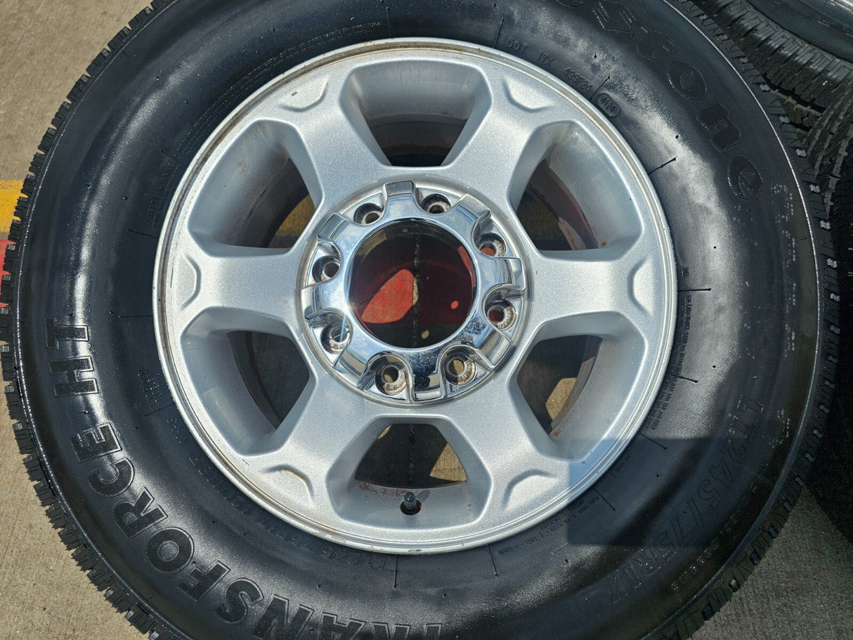 17" Ford F-250 F-350 OEM rims wheels 3950 tires FIRESTONE DISCOUNTED Texas Truck Tire