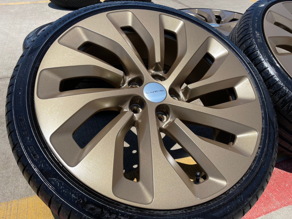 21" Lucid Air OEM Grand Touring 95542 95543 wheels rims 2022 2023 2024 2025 NEW Texas Truck Tire