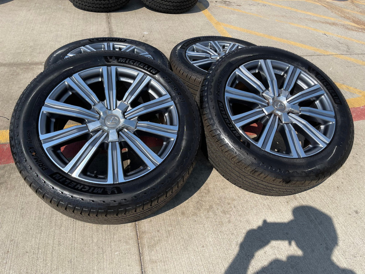 21" Lexus LX570 Toyota Land Cruiser OEM 74341 wheels rims 5x150 MICHELIN NEW Texas Truck Tire