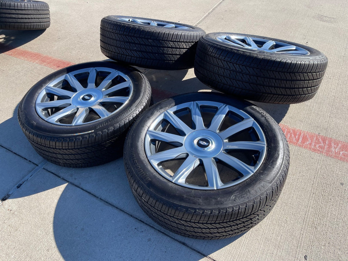 22" Cadillac Escalade Platinum OEM ORIGINAL 95078 wheels rims BRIDGESTONE NEW Texas Truck Tire