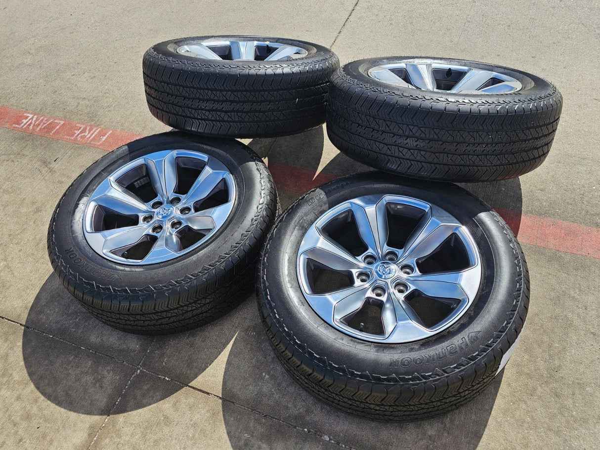 20" Dodge Ram 1500 OEM Laramie wheels rims 2681 tires HANKOOK DYNAPRO A/T2 Texas Truck Tire