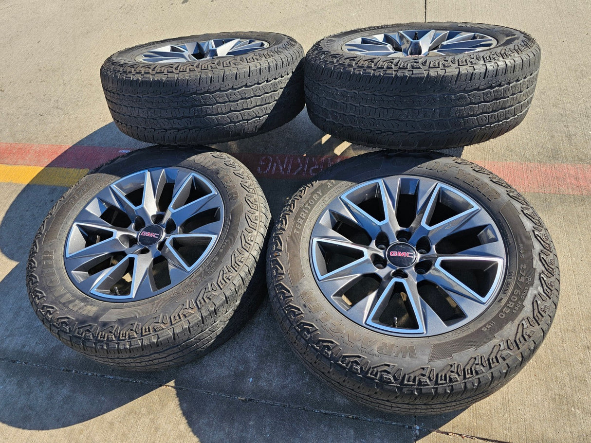 20" Chevy Tahoe Silverado OEM 5919 wheels rims GMC Yukon tires GOODYEAR Texas Truck Tire