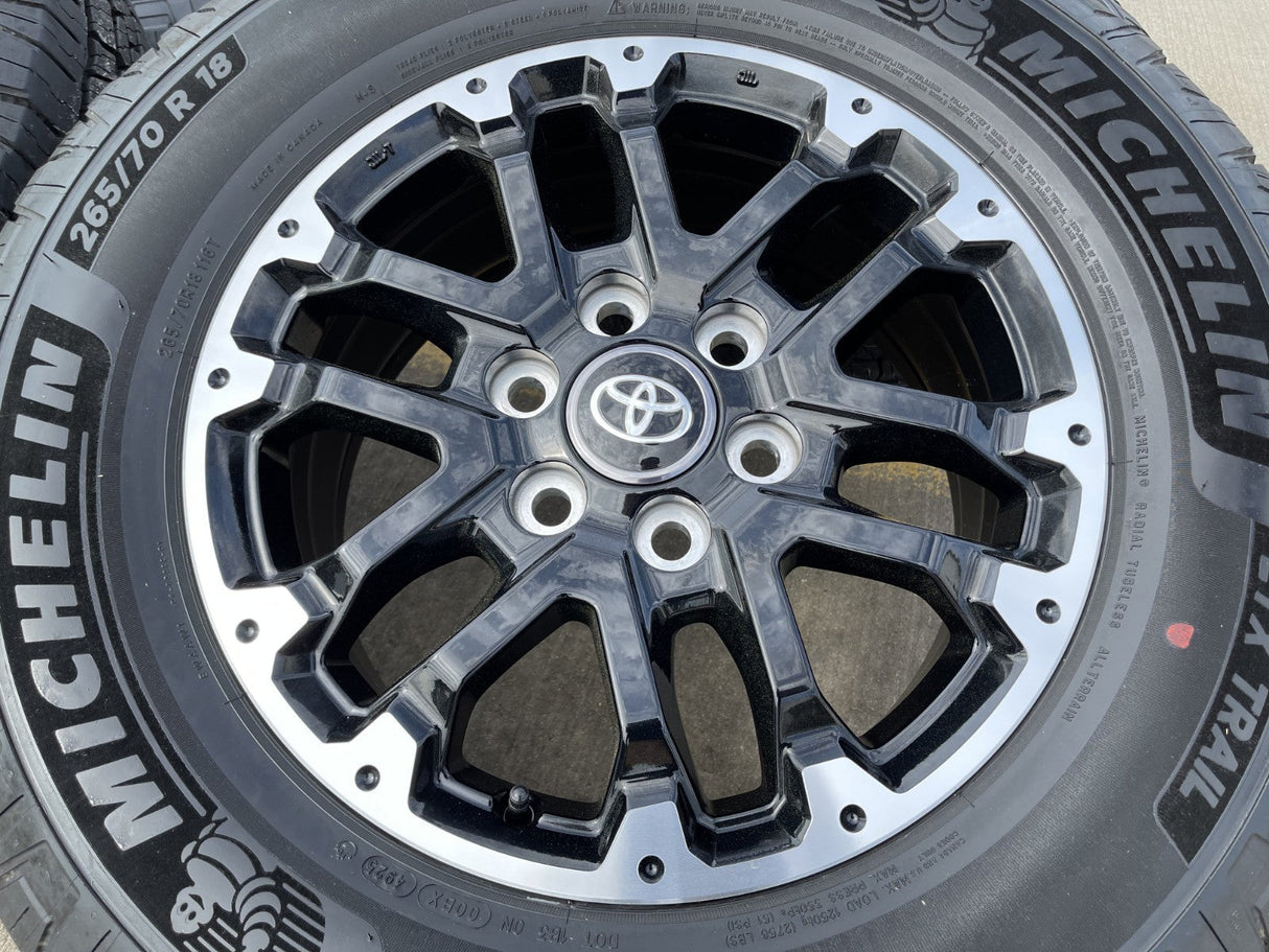 18" Toyota Tundra TRD OEM black wheels rims 75273 Sequoia 2024 2025 2026 Texas Truck Tire