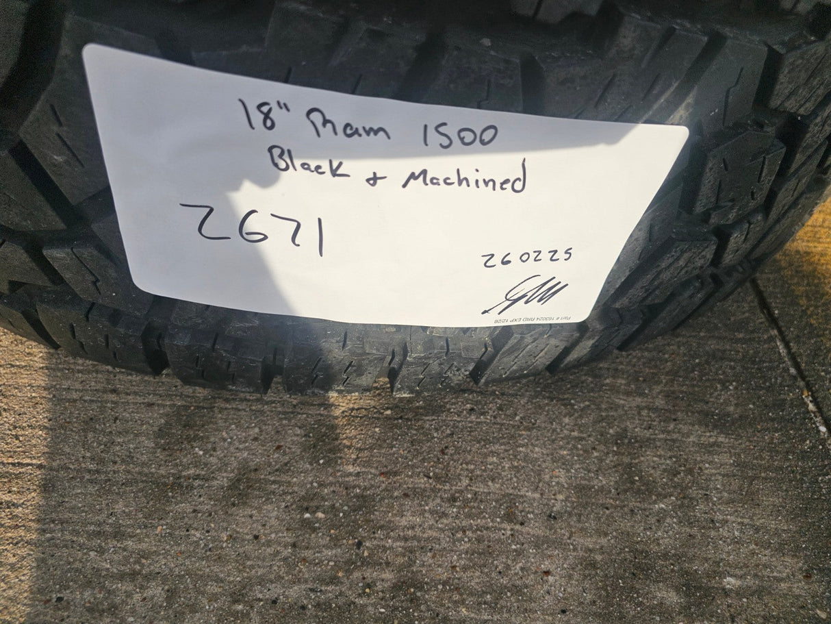 18" Dodge Ram 1500 Rebel Black OEM 2671 wheels rims TOYO A/T3 35" Texas Truck Tire