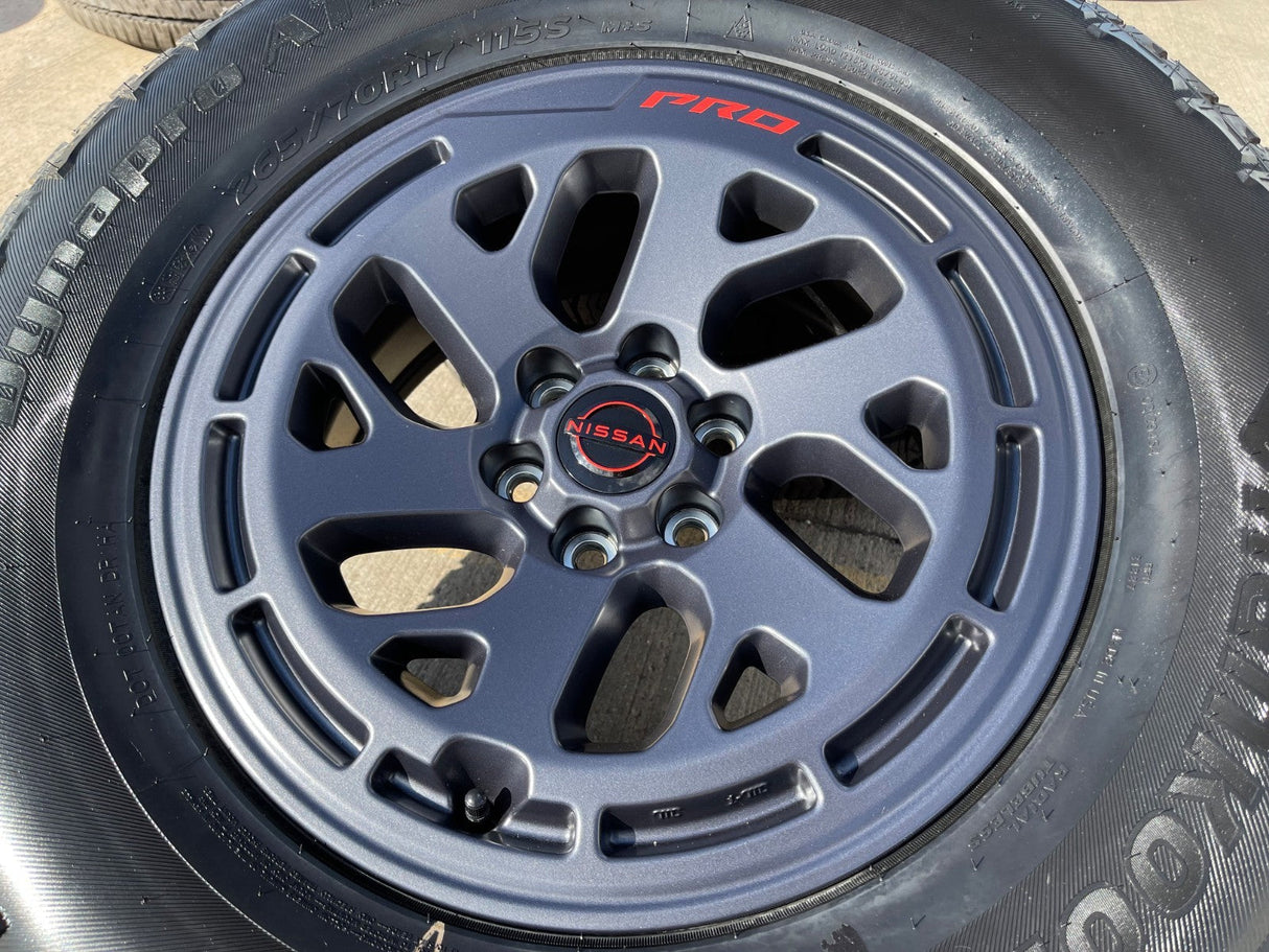 17" Nissan Frontier X-PRO OEM Desert Runner wheel rim tire 2024 2025 2026 NEW Texas Truck Tire