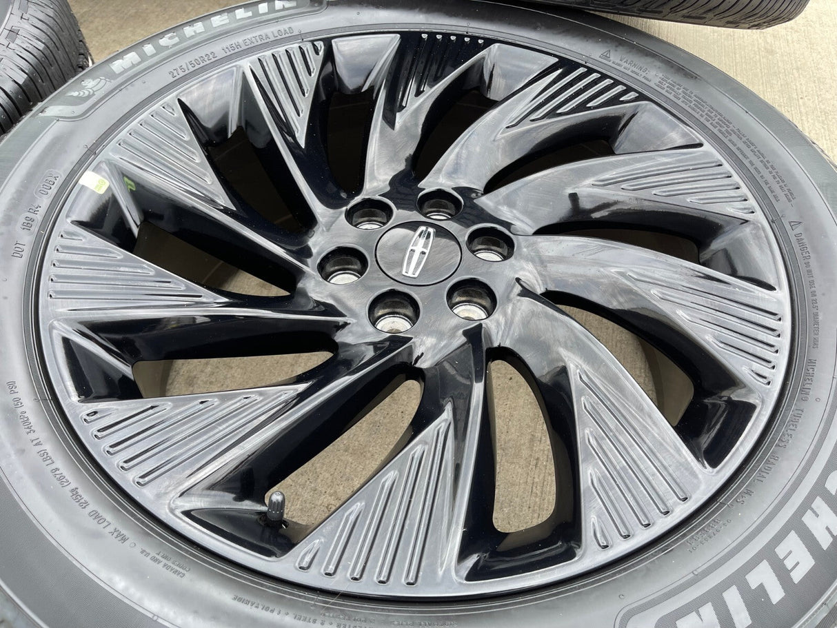 22" Lincoln Navigator OEM 10665 rims wheels BLACK LABEL 2025 2026 MICHELIN NEW Texas Truck Tire