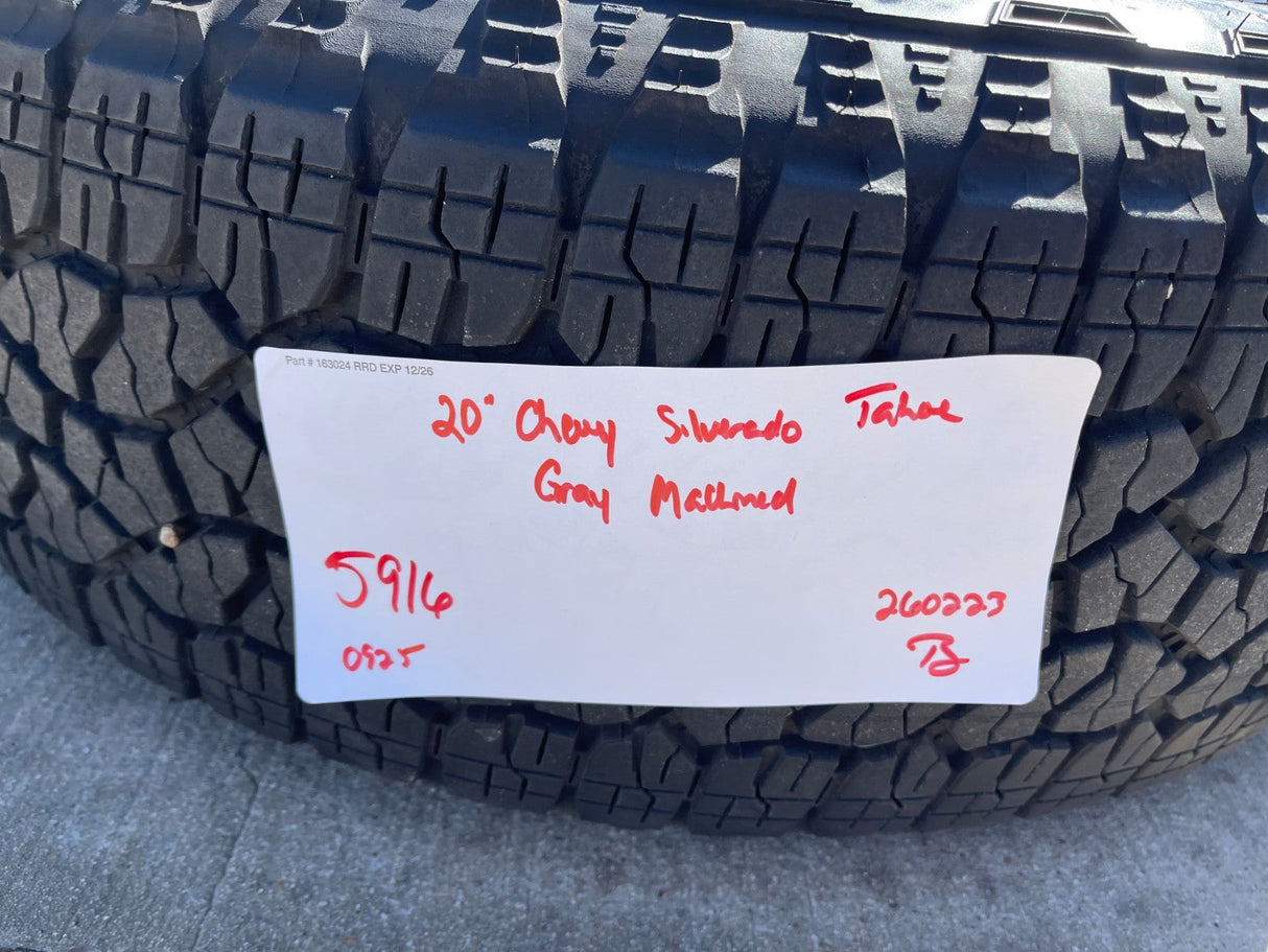 20" Chevy Silverado 1500 Tahoe Suburban OEM 5915 5916 wheels rims GOODYEAR Texas Truck Tire