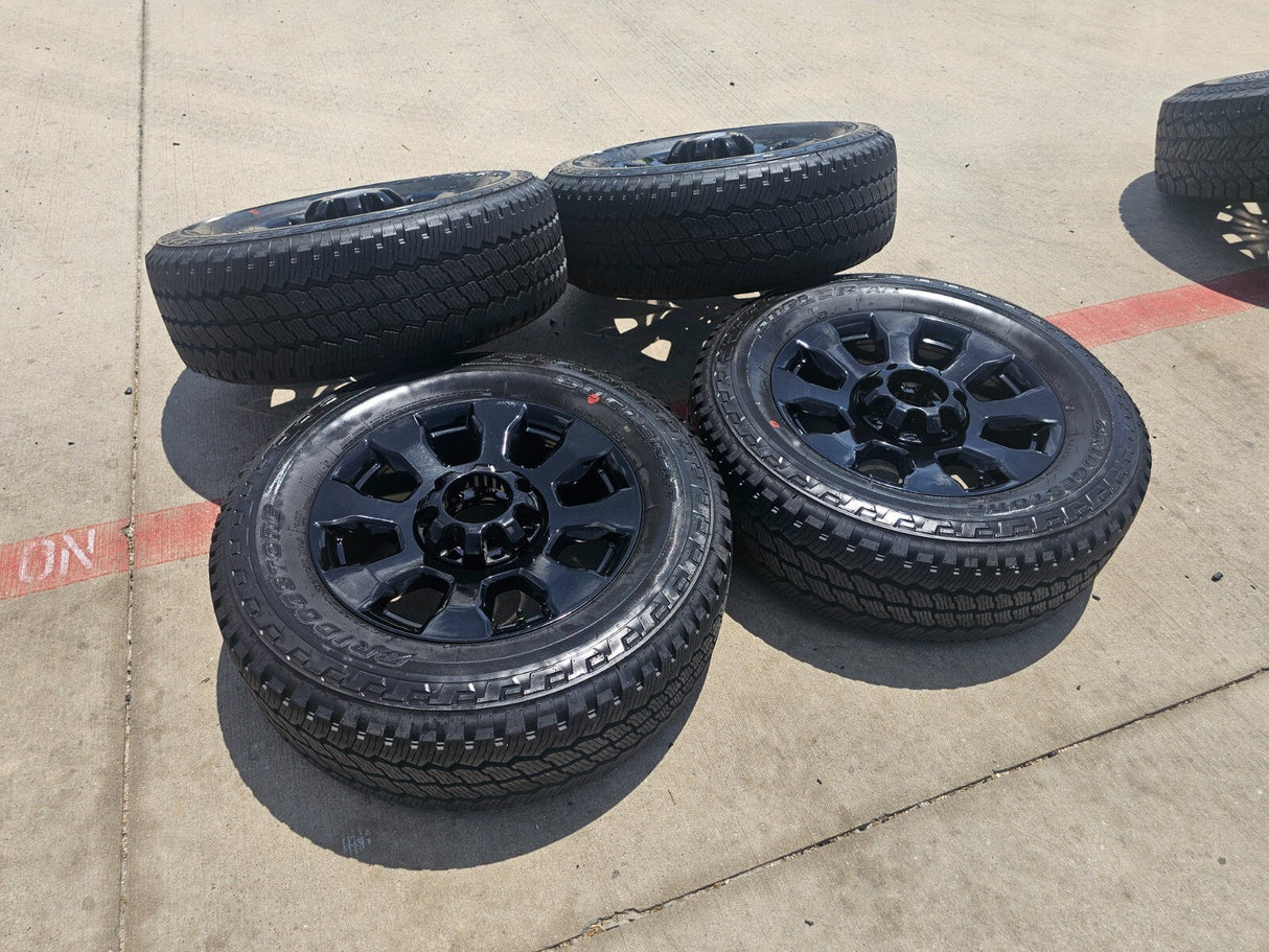 20" Ford F-250 F-350 Tremor OEM Black 10101 rims wheels tires NEW Texas Truck Tire