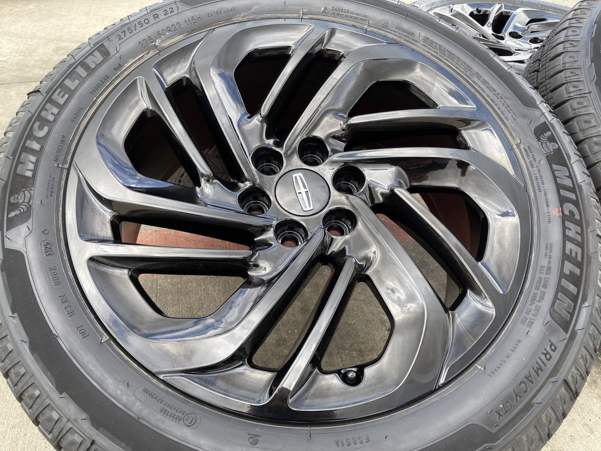 22" Lincoln Navigator OEM 94225 rims wheels BLACK LABEL 2025 2026 MICHELIN NEW Texas Truck Tire
