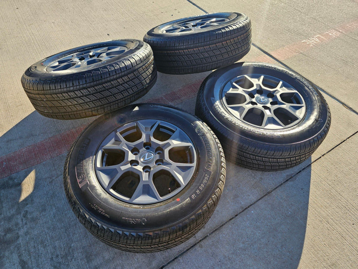 18" Lexus GX550 OEM wheels rims Toyota Land Cruiser Tundra Sequoia MICHELIN NEW Texas Truck Tire