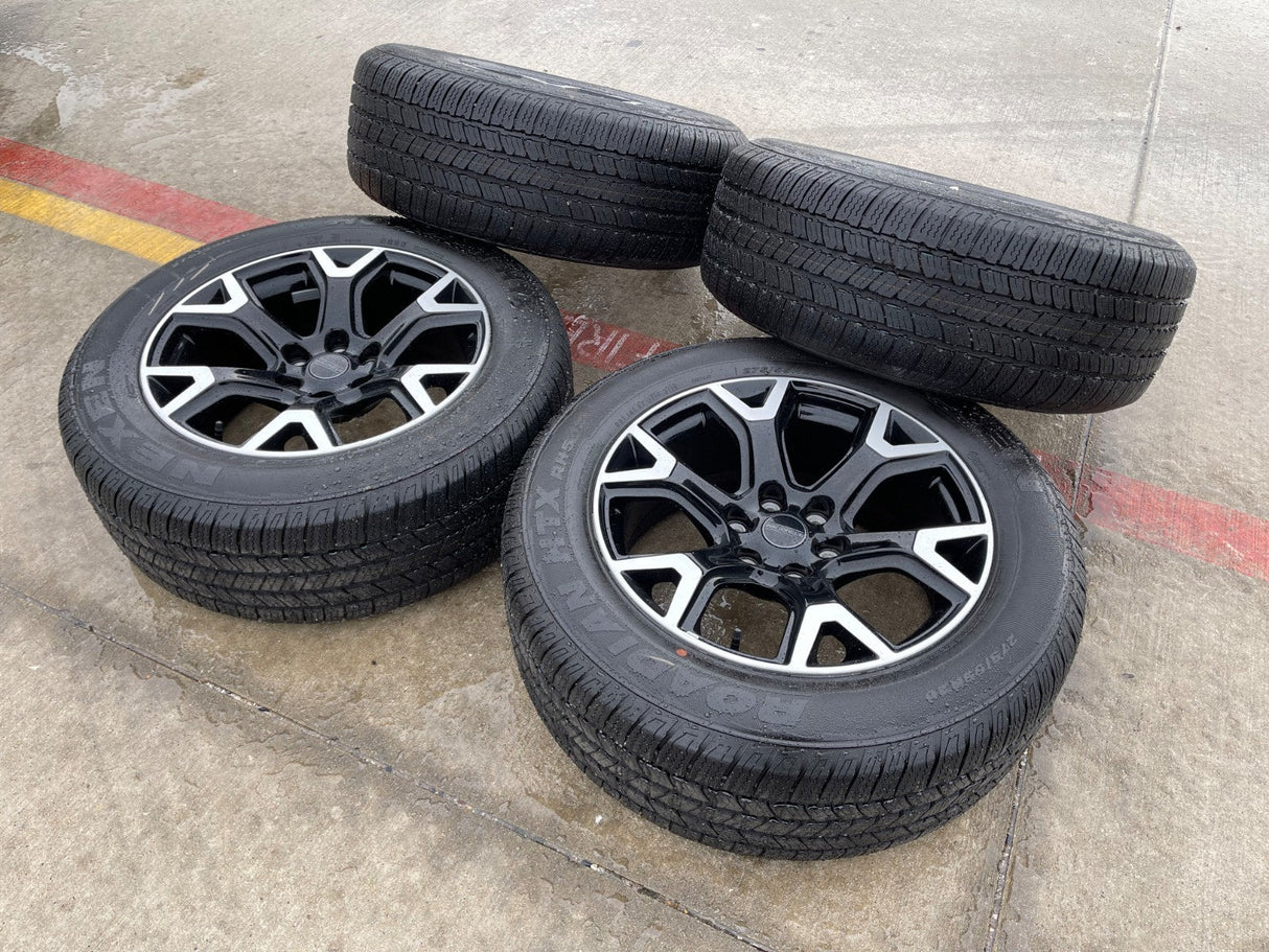 20" Jeep Grand Wagoneer Dodge Ram 1500 OEM black 9296 wheels rims 2025 2026 NEW Texas Truck Tire