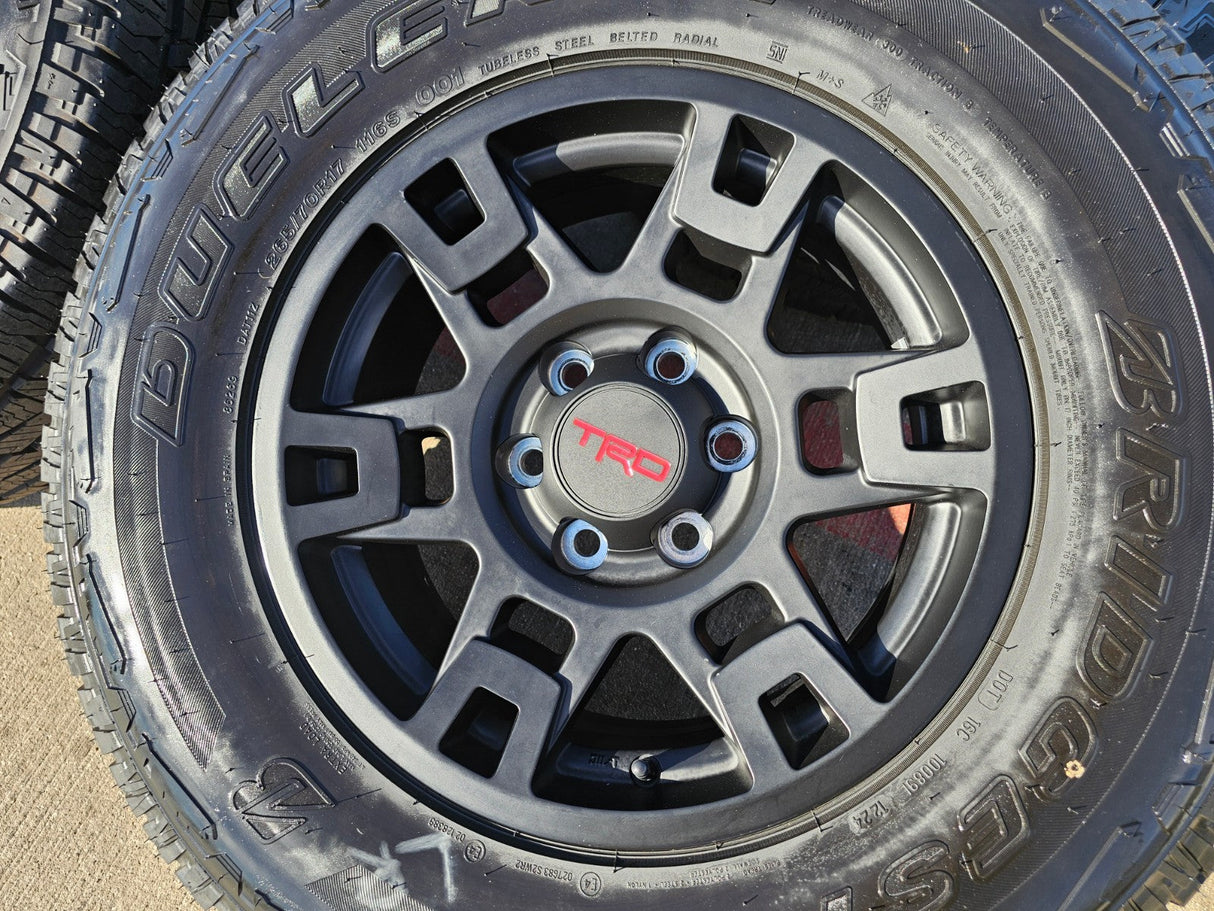 17" Toyota Tacoma 4Runner OEM wheels rims black 75167 TRD FJ DUELER A/T NEW Texas Truck Tire