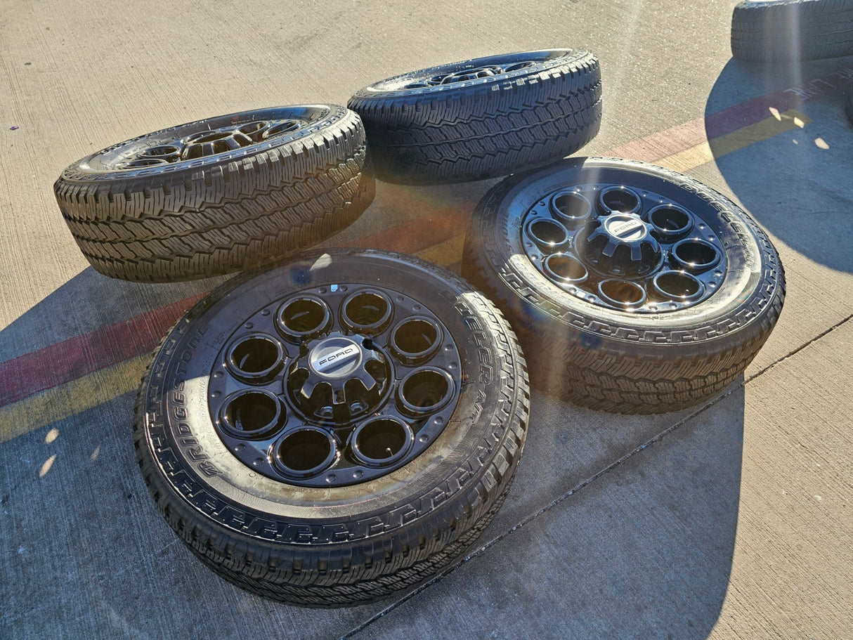 20" Ford F-250 F-350 OEM black Lariat 10299 10484 wheels rims 2024 2025 2026 Texas Truck Tire