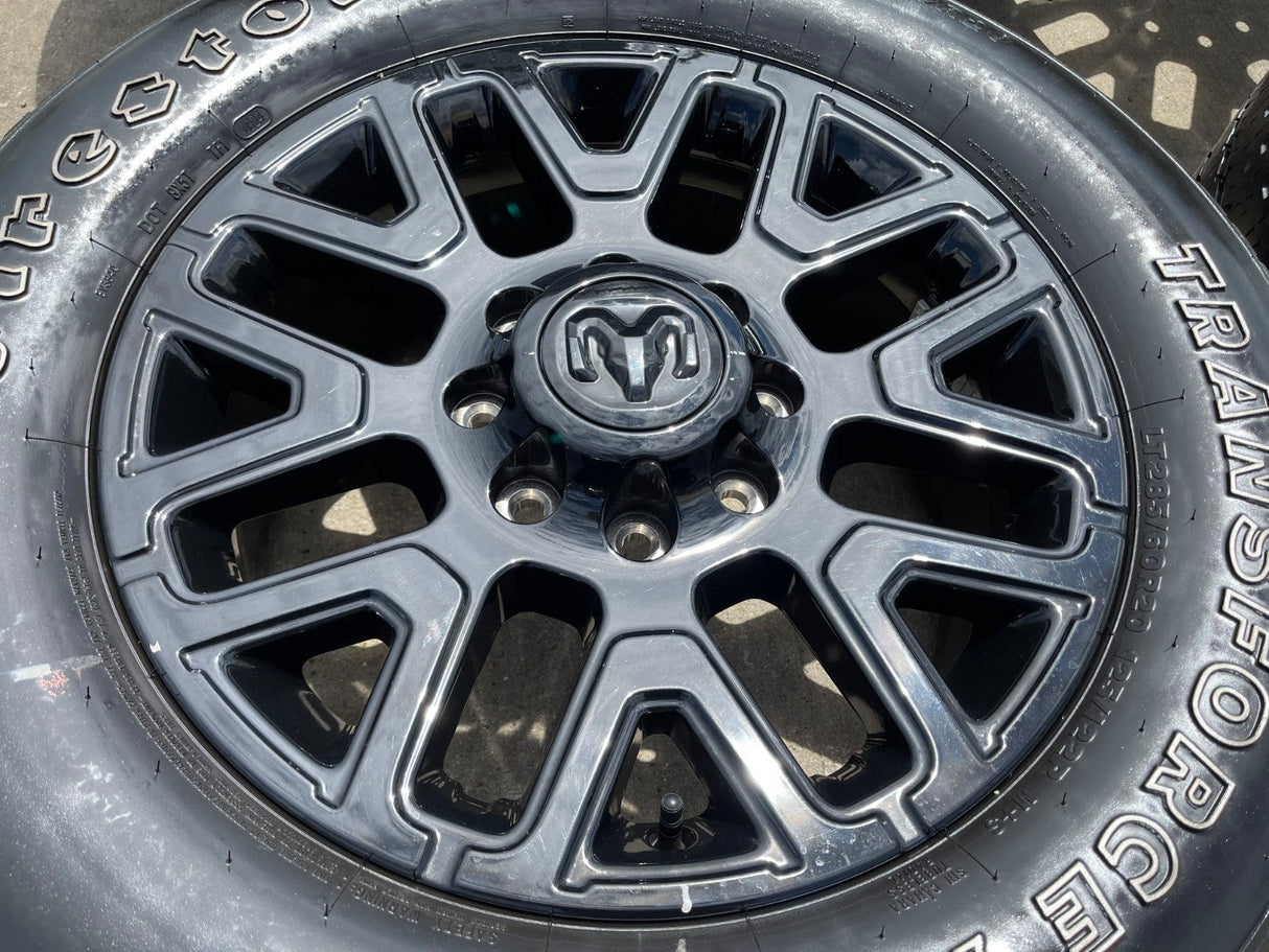 20" Dodge Ram 2500 3500 LARAMIE OEM 51649 wheels rims A/T2 2025 2026 Texas Truck Tire