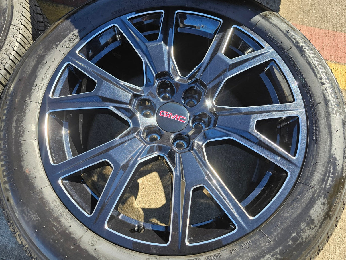 22" GMC Yukon Sierra Chevy Tahoe Escalade OEM 5944 wheels rims 2025 2026 NEW Texas Truck Tire