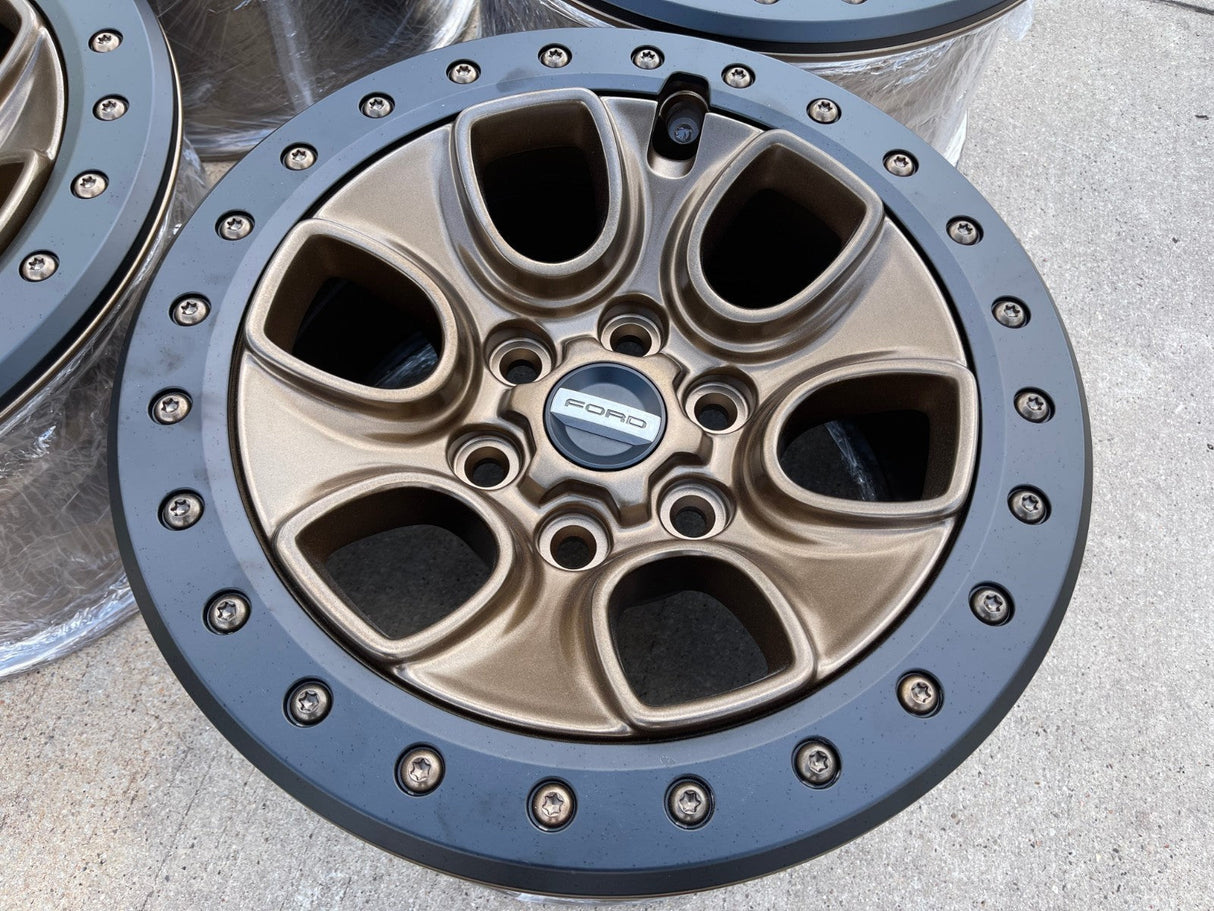 17" Ford F-150 Raptor OEM BEADLOCK rims wheels 10459 95210 BRONZE 2025 2026 NEW Texas Truck Tire