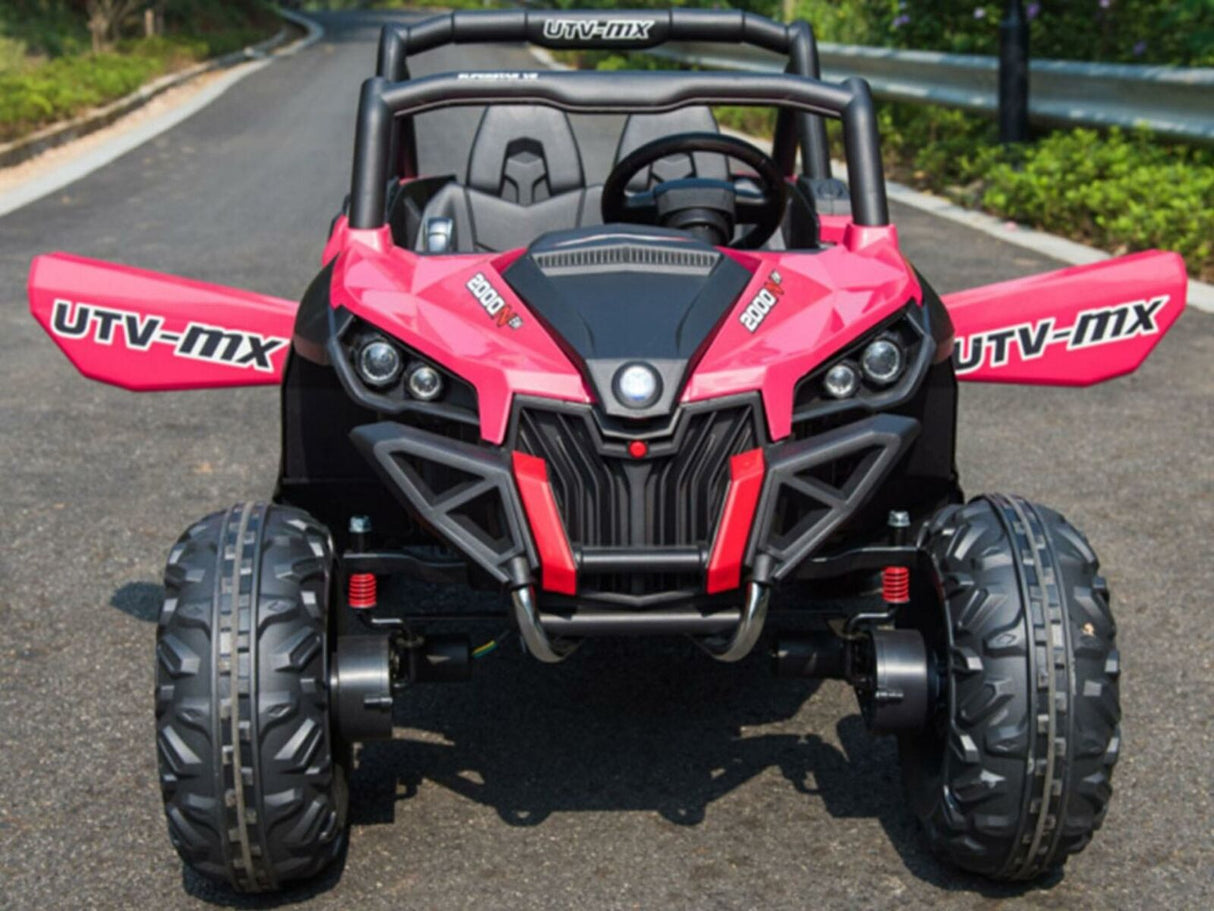 Kids Electric UTV 4x4 Off-road Ride-on Toy with Remote Control in Pink