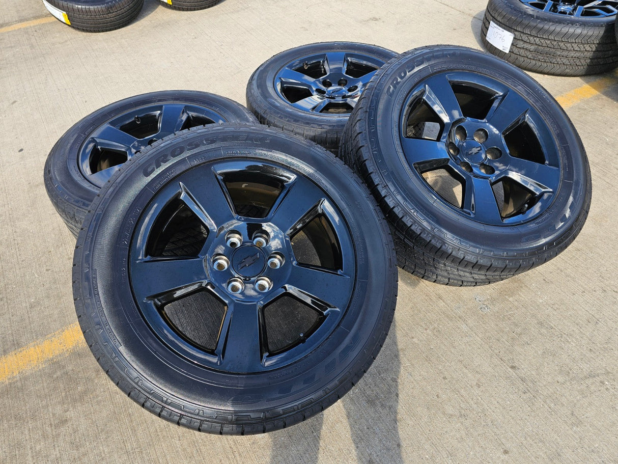 20" Chevy Silverado 1500 Tahoe Suburban OEM wheels rims 5652 5754 tires GMC Texas Truck Tire