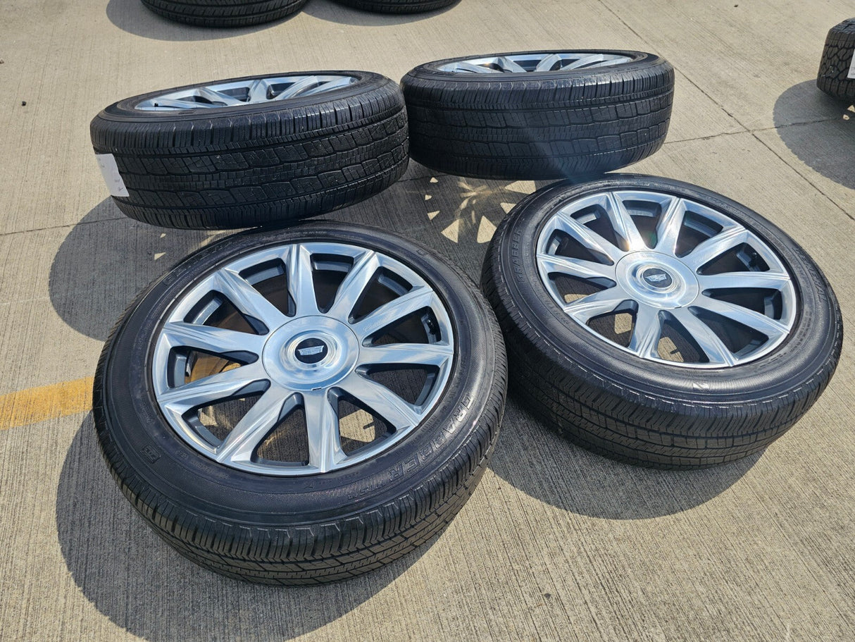 22" Cadillac Escalade Platinum OEM ORIGINAL 95078 wheels rims 2023 2024 2025 Texas Truck Tire