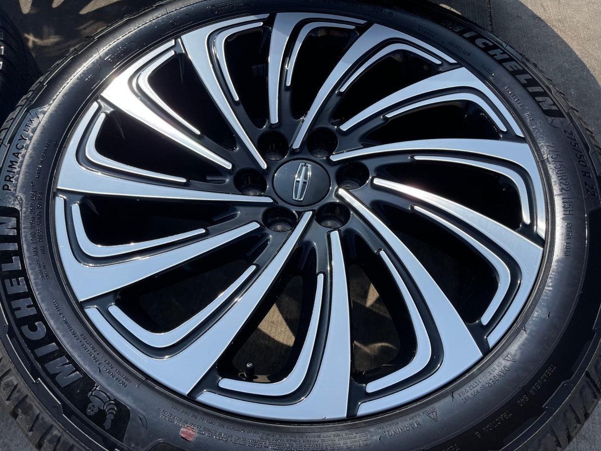 22" Lincoln Navigator OEM 10666 rims wheels BLACK LABEL 2025 2026 MICHELIN NEW Texas Truck Tire