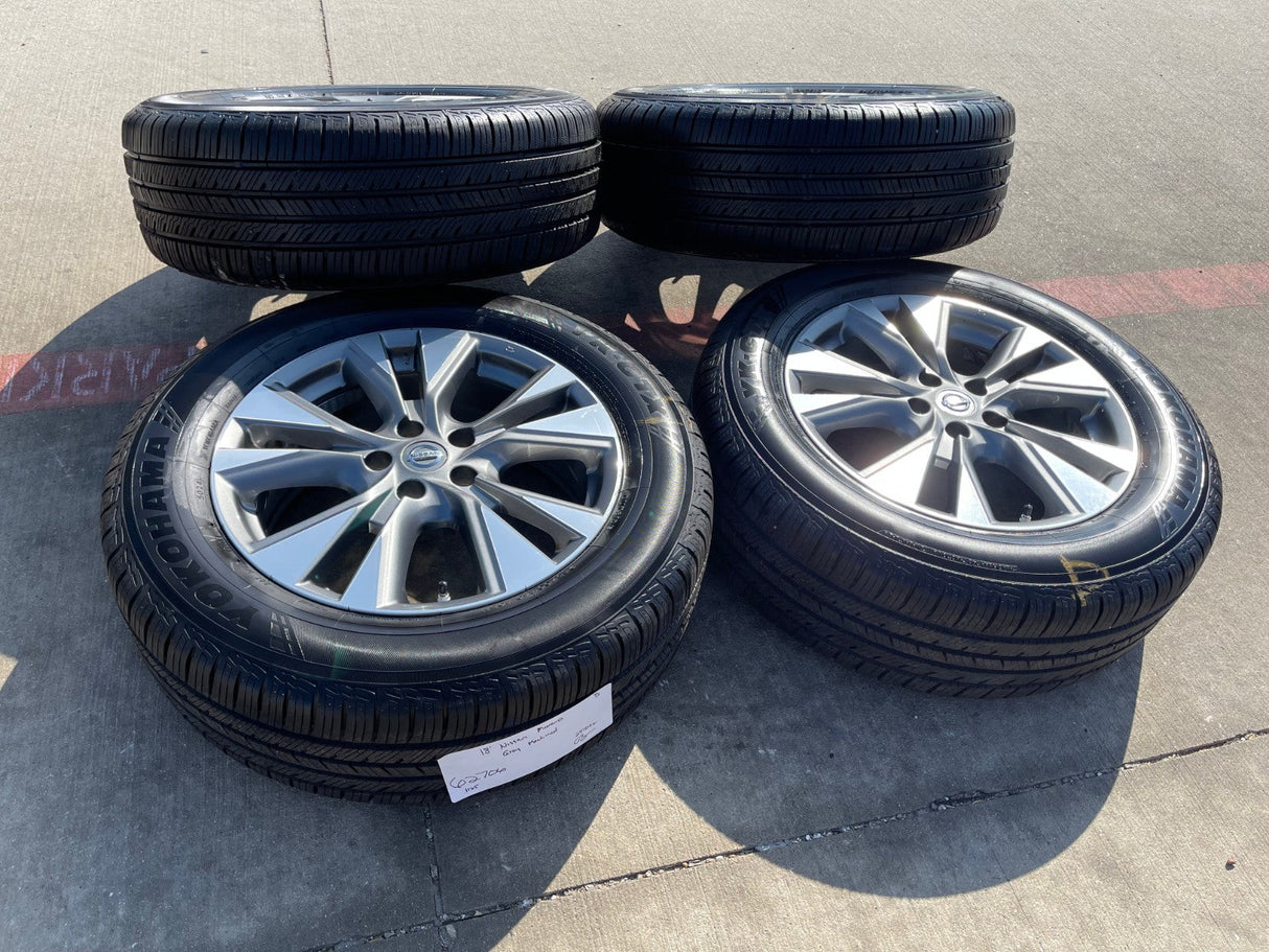 18" Nissan Pathfinder Murano FX35 FX45 QX60 OEM 62706 wheels rims Yokohama Texas Truck Tire