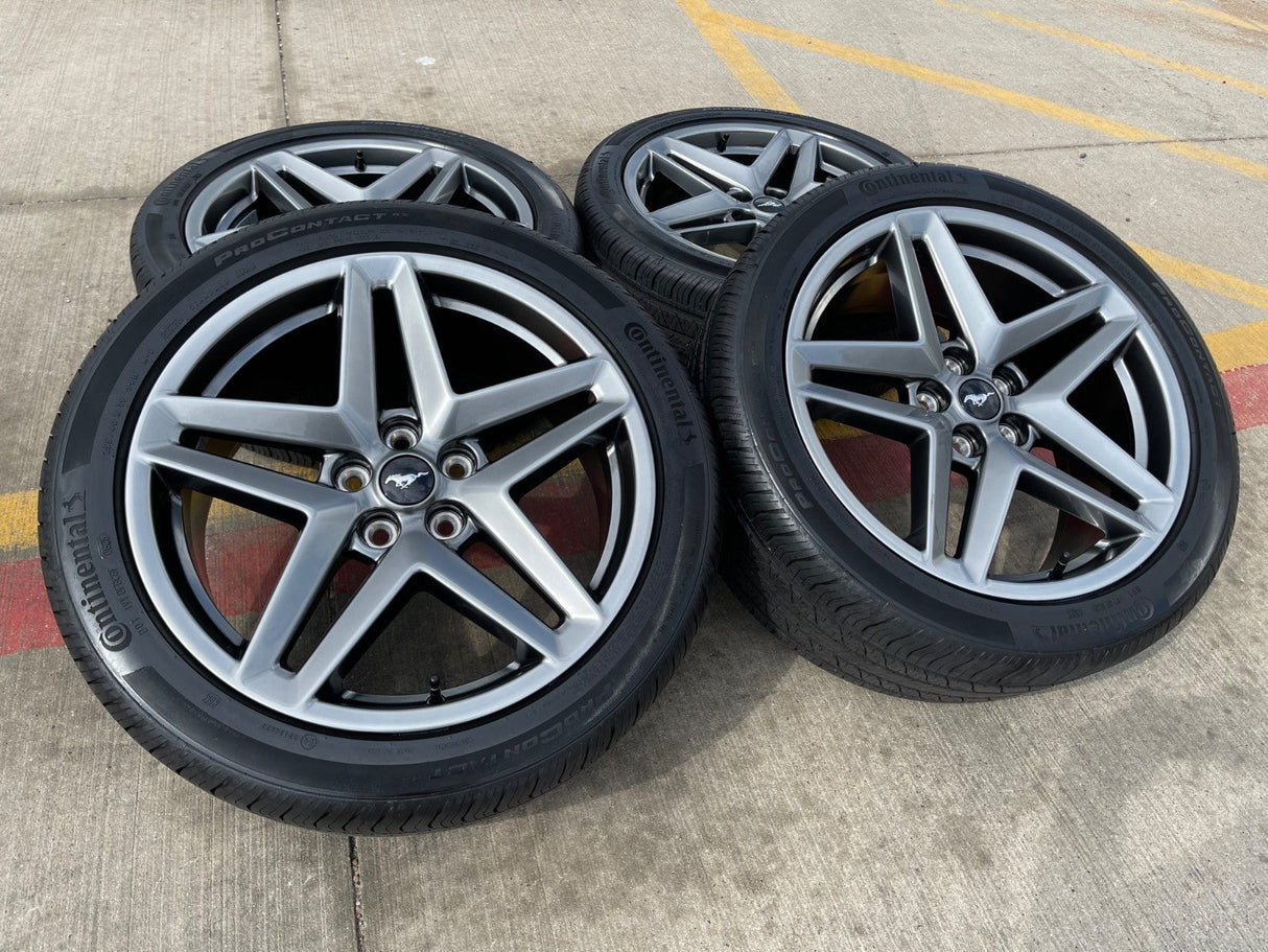 19" Ford Mustang Stealth GT OEM 10595 wheels rims CONTINENTAL 2024 2025 2026 NEW Texas Truck Tire