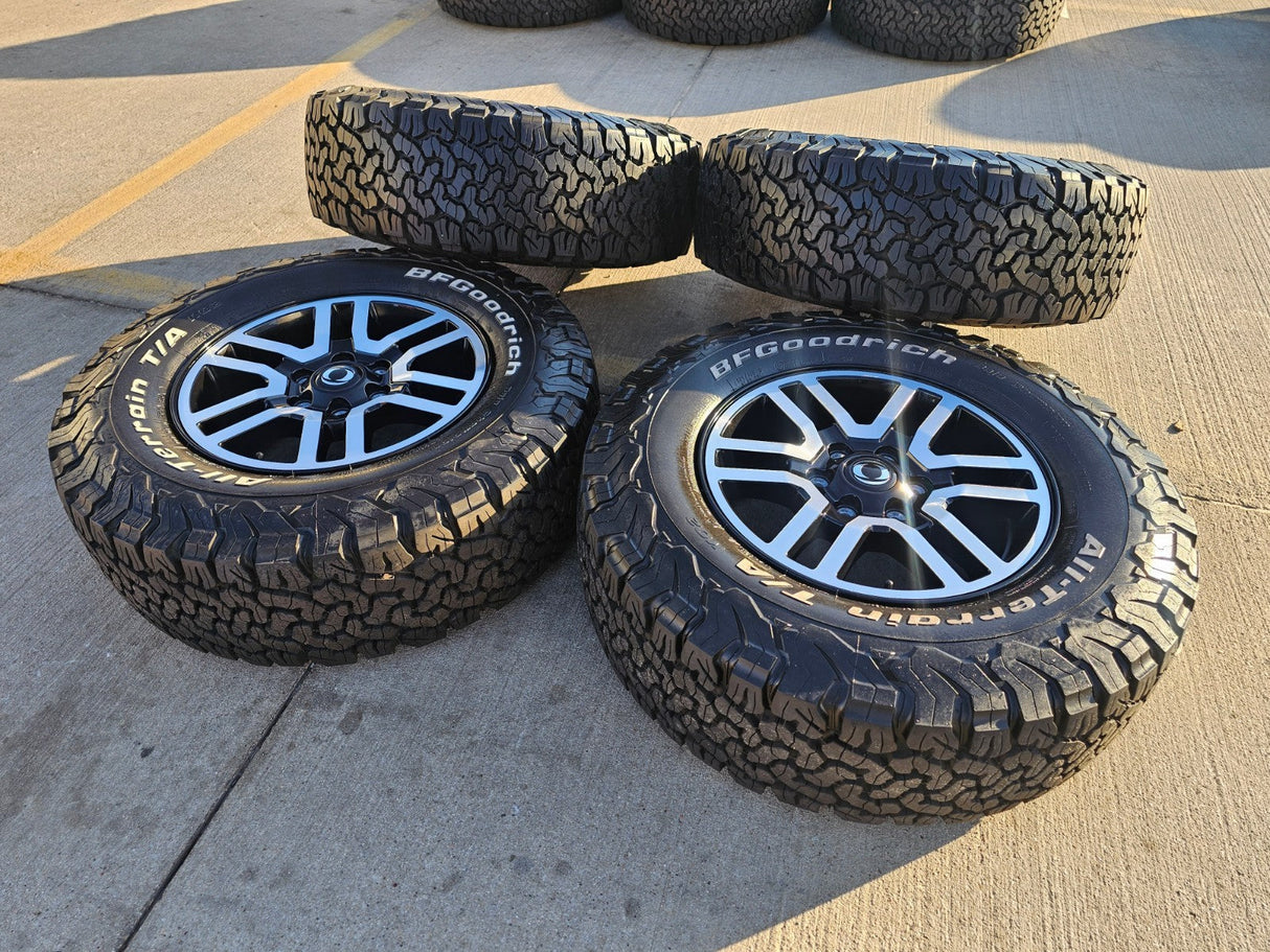 (4) 17" INEOS Grenadier OEM black wheels rims 8775 tires 2024 2025 2026 NEW BFG Texas Truck Tire