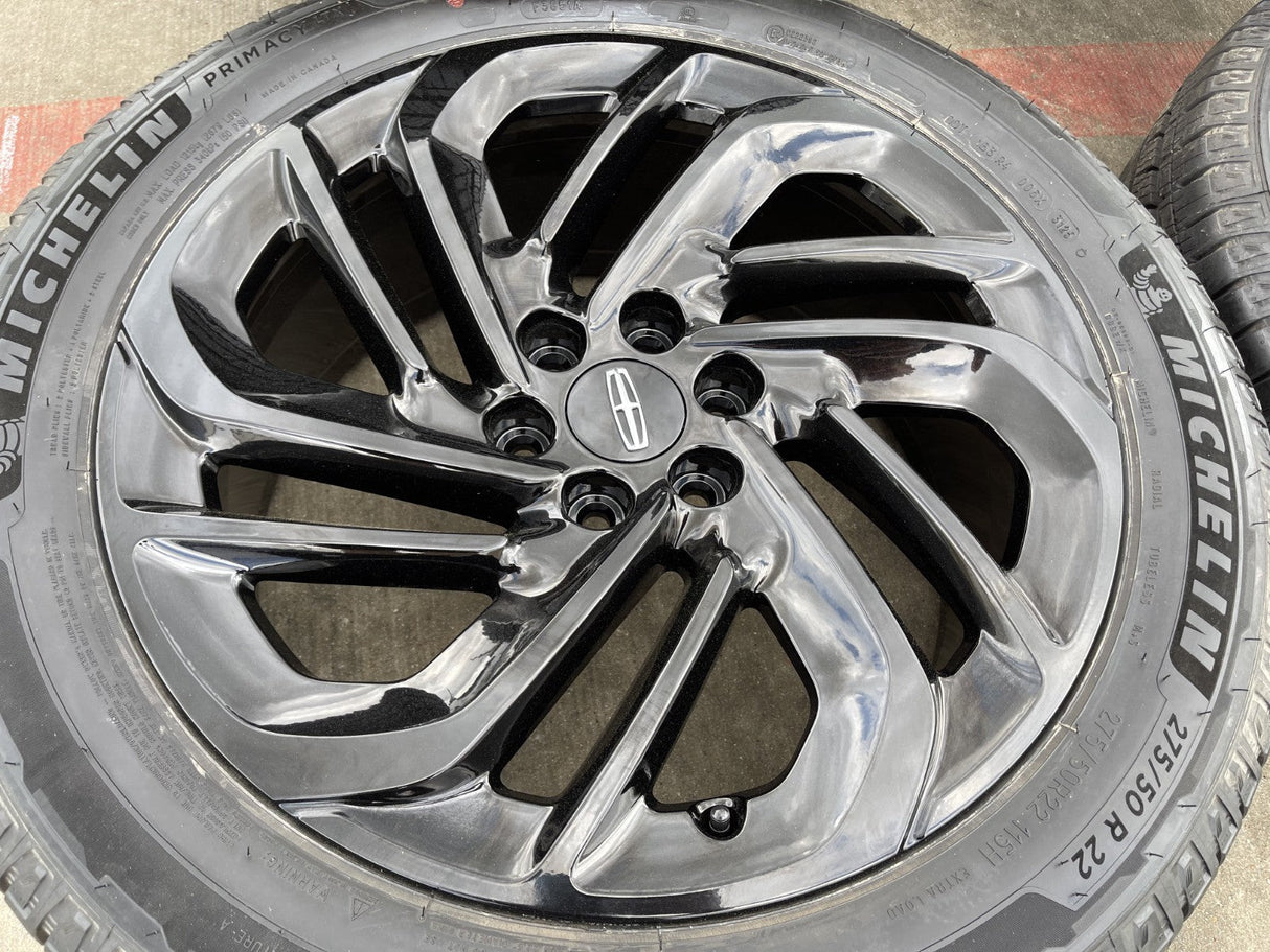 22" Lincoln Navigator OEM 94225 rims wheels BLACK LABEL 2025 2026 MICHELIN NEW Texas Truck Tire