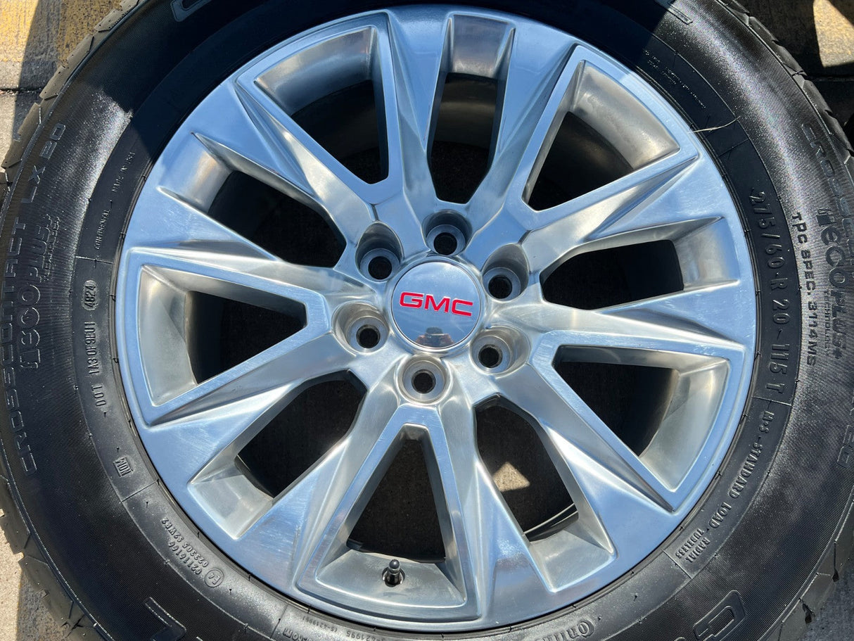 20" GMC Yukon 5920 OEM wheels rims Chevy Tahoe Silverado 2025 2026 CONTINENTAL Texas Truck Tire
