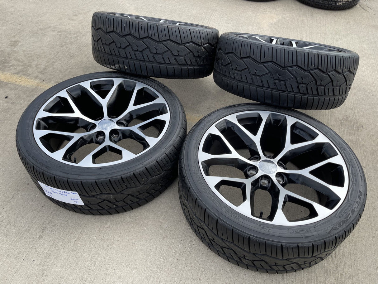 24" GMC Yukon Sierra Chevy Tahoe 1500 OEM replica 5668 wheels rims tires Texas Truck Tire