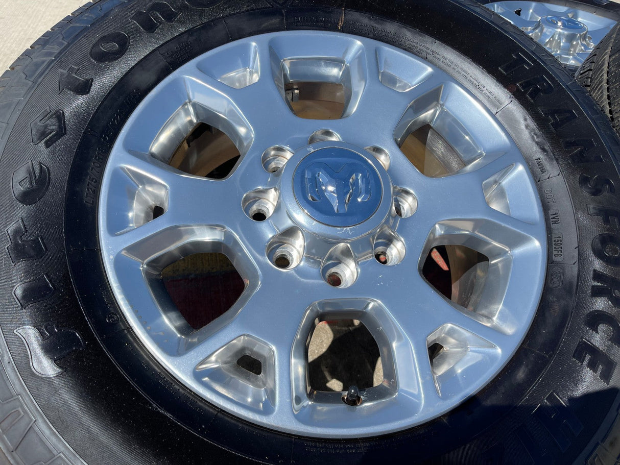 18" Ram 2500 3500 Laramie Power Wagon OEM wheels rims 2693 tires FIRESTONE H/T2 Texas Truck Tire