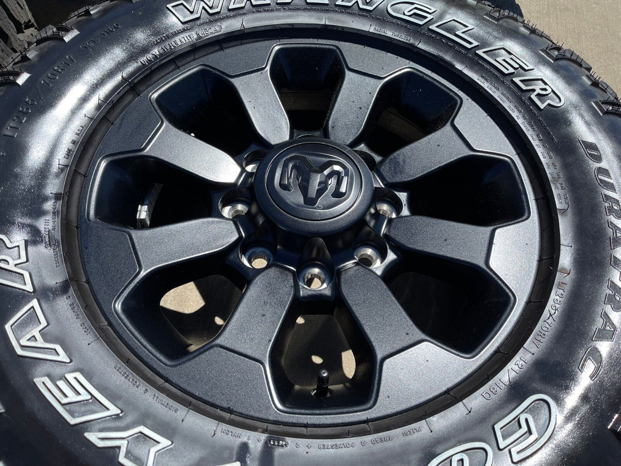 17" Ram 2500 3500 Laramie Power Wagon OEM wheels rims 2599 tires 2024 2025 NEW Texas Truck Tire